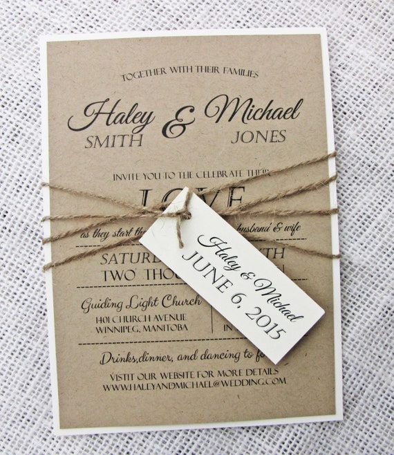 Items Similar To Rustic Wedding Invitation Diy Printable Modern