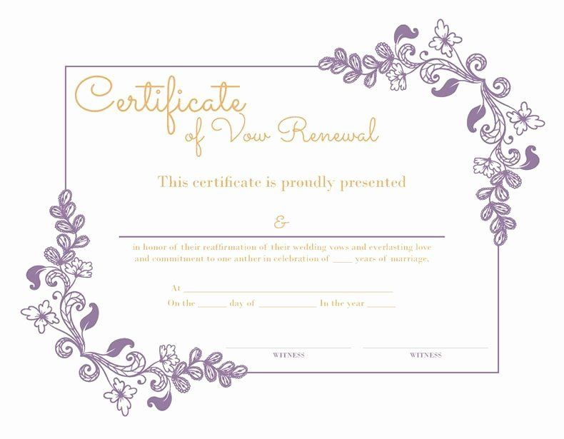 Marriage Covenant Certificate Template Best Of Free Printable Purple 