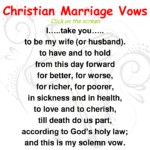 Marriage Vows Christian Wedding Vows Marriage Vows Traditional