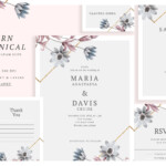 Modern Botanical Wedding Suite Free Printable Wedding Invitations