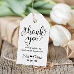 Personalized Thank You Tag Wedding Thank You Tags Gift Tags Etsy