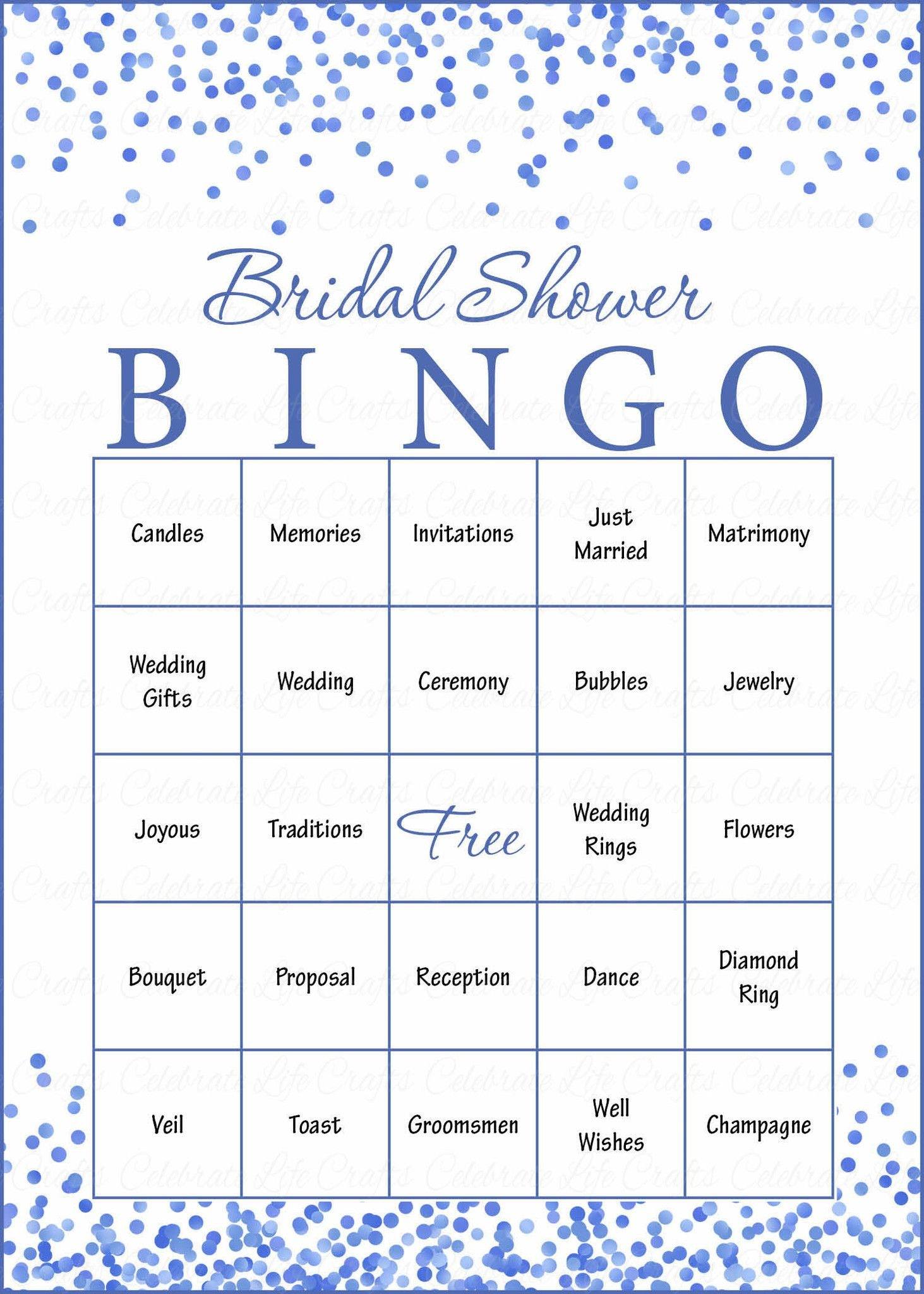 Photo 30 Printable Bingo Cards Image Free Printable Bridal Bingo