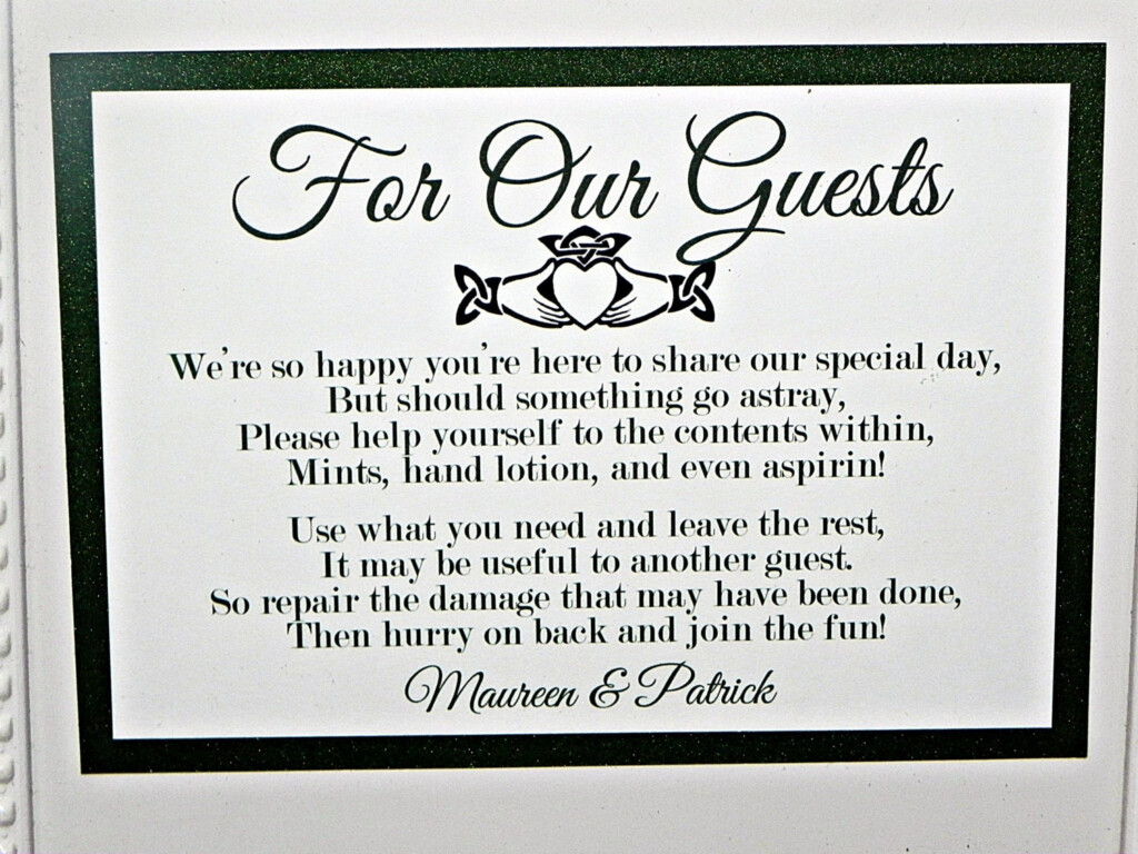 PRINTABLE SIGN Wedding Bathroom Basket Sign Print Claddagh
