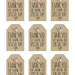 Printable Wedding Favor Tags Thank You Printable Tags