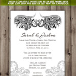 Printable Wedding Invitation Microsoft Word Template 4x6 Etsy