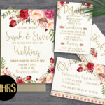 Printable Wedding Invitation Wedding Invitations Set Etsy