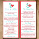 Printable Wedding Program Template Instant Download Anchor Love