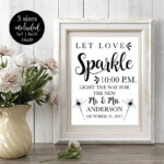 Printable Wedding Sparkler Sign Editable Reception Let Love Etsy