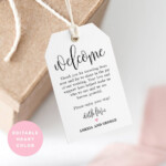 Printable Welcome Tag Wedding Welcome Bag Tag Favor Tag