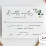 RSVP Card Template Wedding Response Cards Printable Wedding Etsy