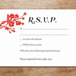 Rsvp Cards Templates Free Fresh Wedding Reception Invitation Templates