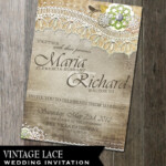 Rustic Lace Wedding Invitation Printable Wedding Invitation Etsy