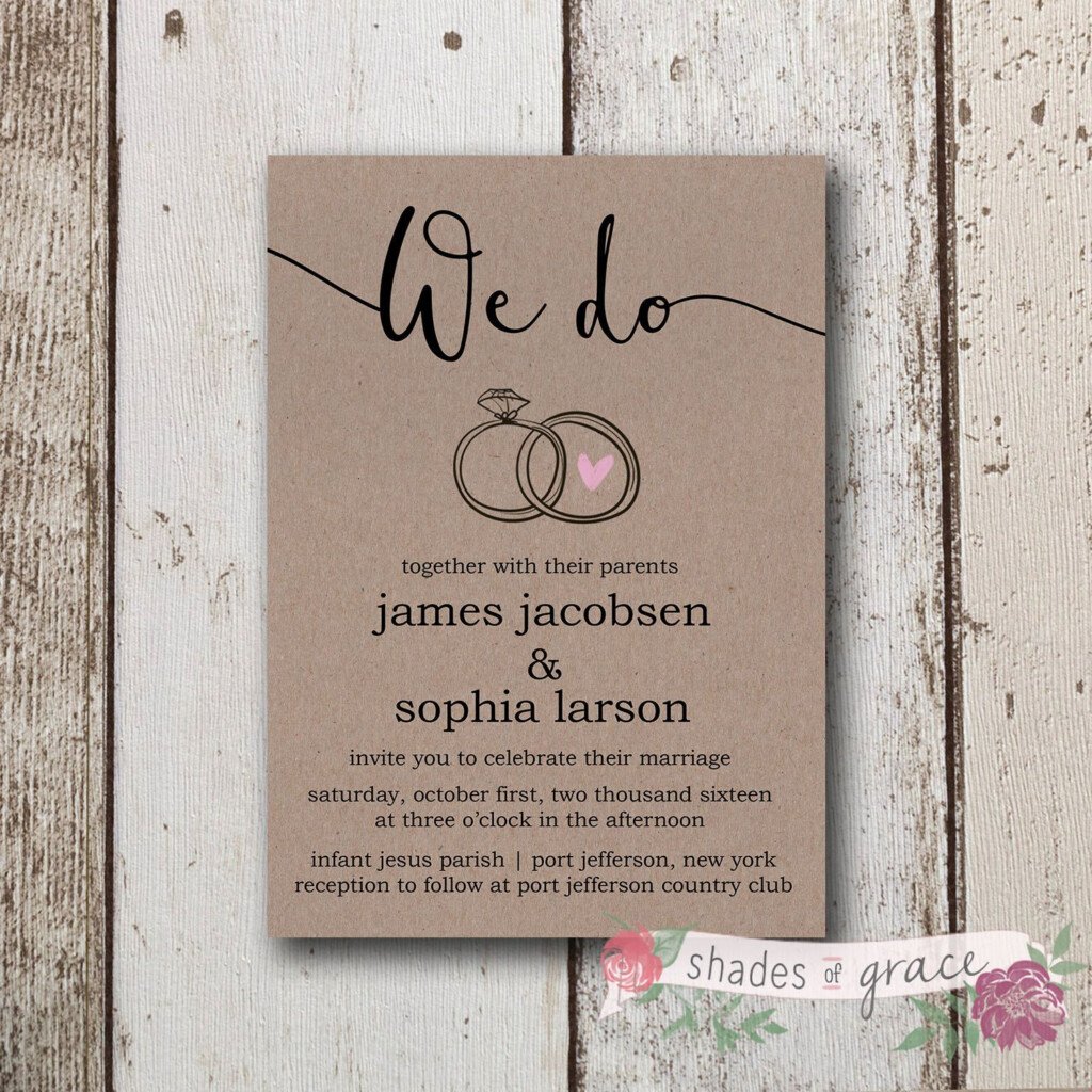 Rustic Wedding Invitation Printable Custom Wedding Invite Etsy 