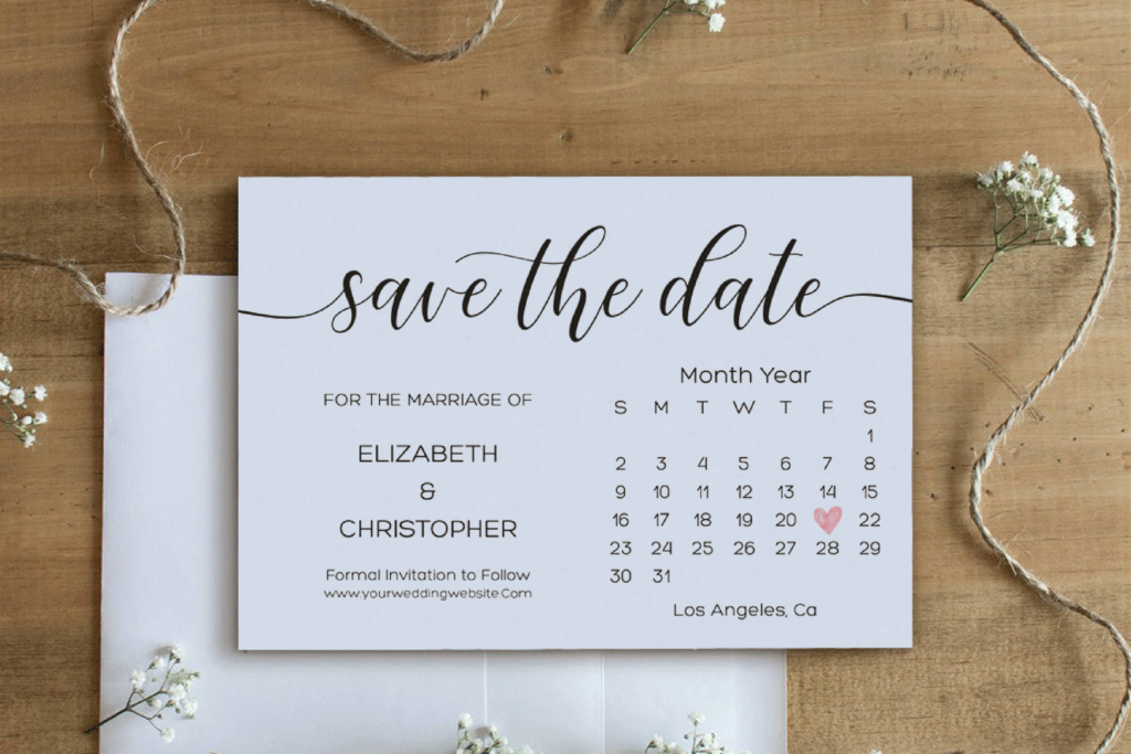Save The Date Printable Save The Date Wedding Template