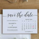 Save The Date Printable Save The Date Wedding Template