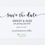 Save The Date Template Printable Save The Date Save The Date Instant