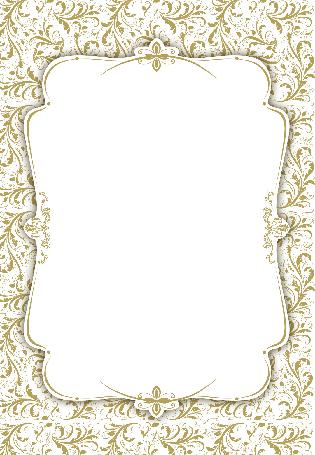 Tasteful Tapestry Frame Free Printable Wedding Invitation Template