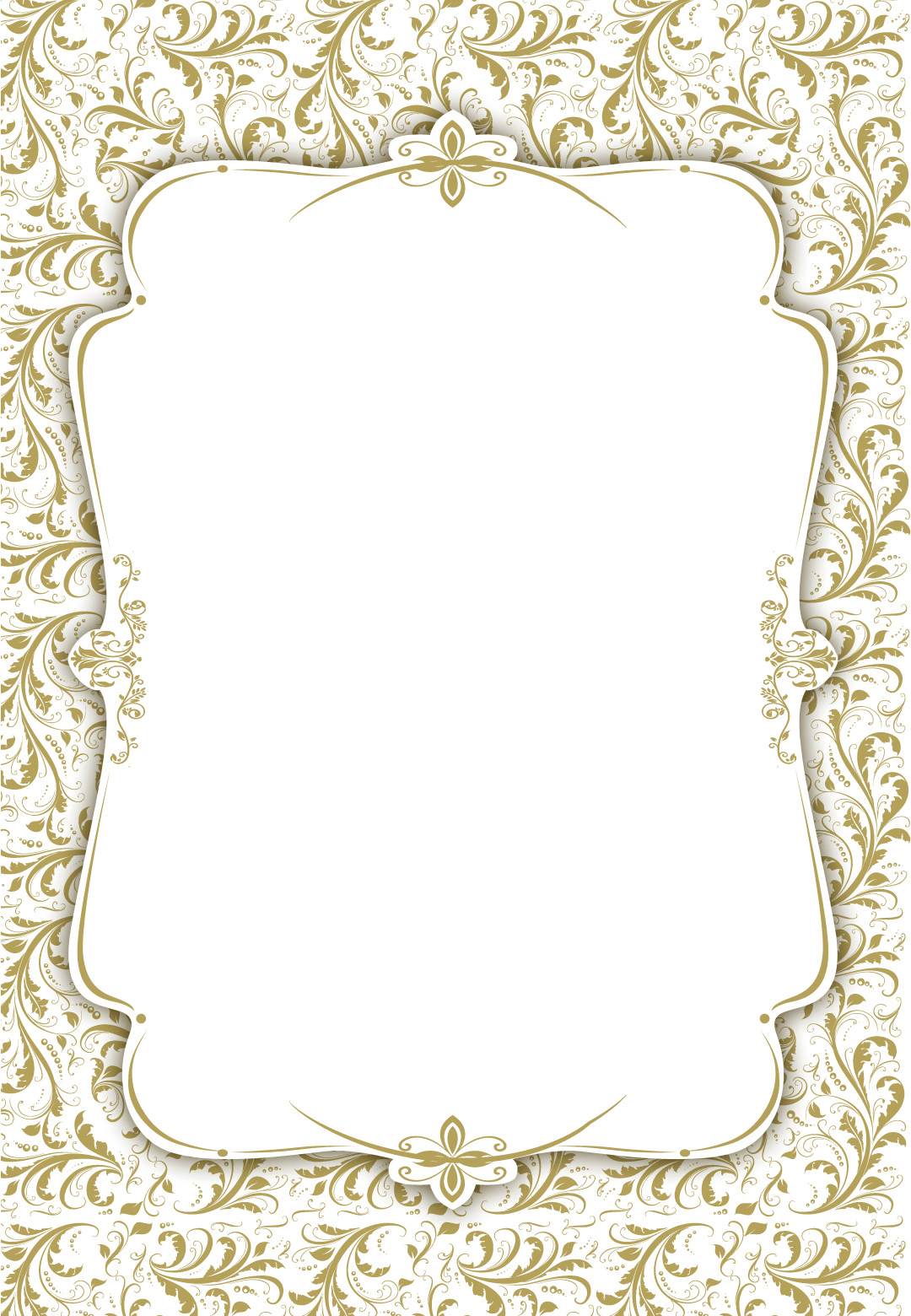 Tasteful Tapestry Frame Free Printable Wedding Invitation Template 