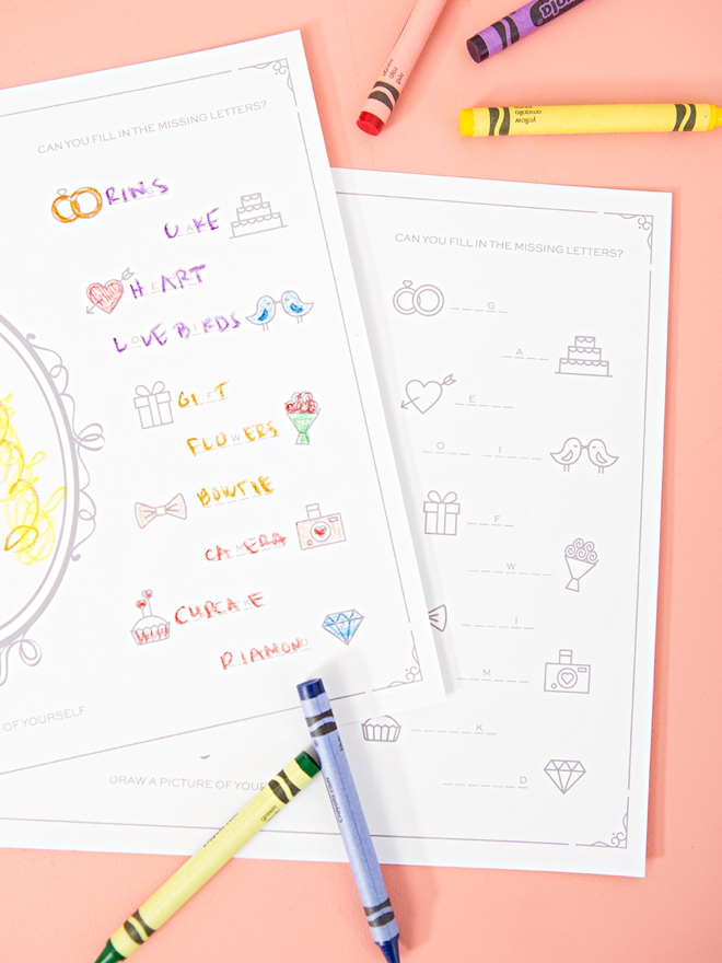 We Have The Cutest FREE Printable Kids Activity Sheets For Weddings 