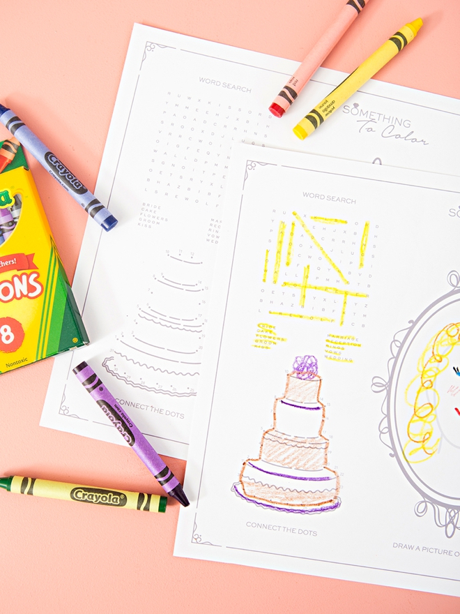We Have The Cutest FREE Printable Kids Activity Sheets For Weddings