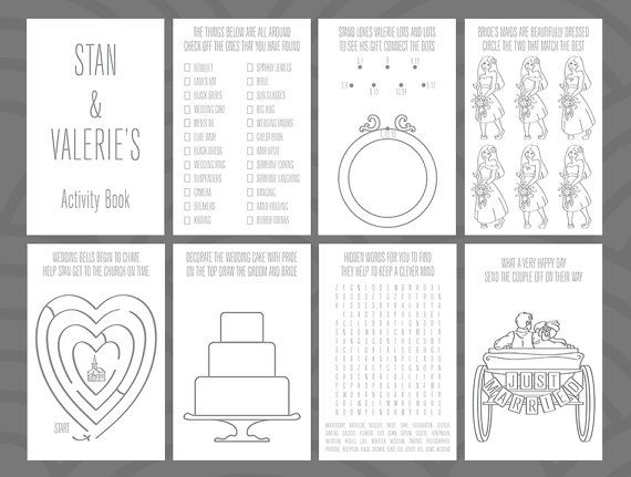 Wedding Activity Book Design By Divertenti On Etsy Wedding With Kids