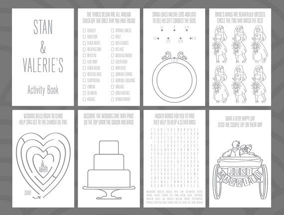 Wedding Activity Book Design By Divertenti On Etsy Wedding With Kids 