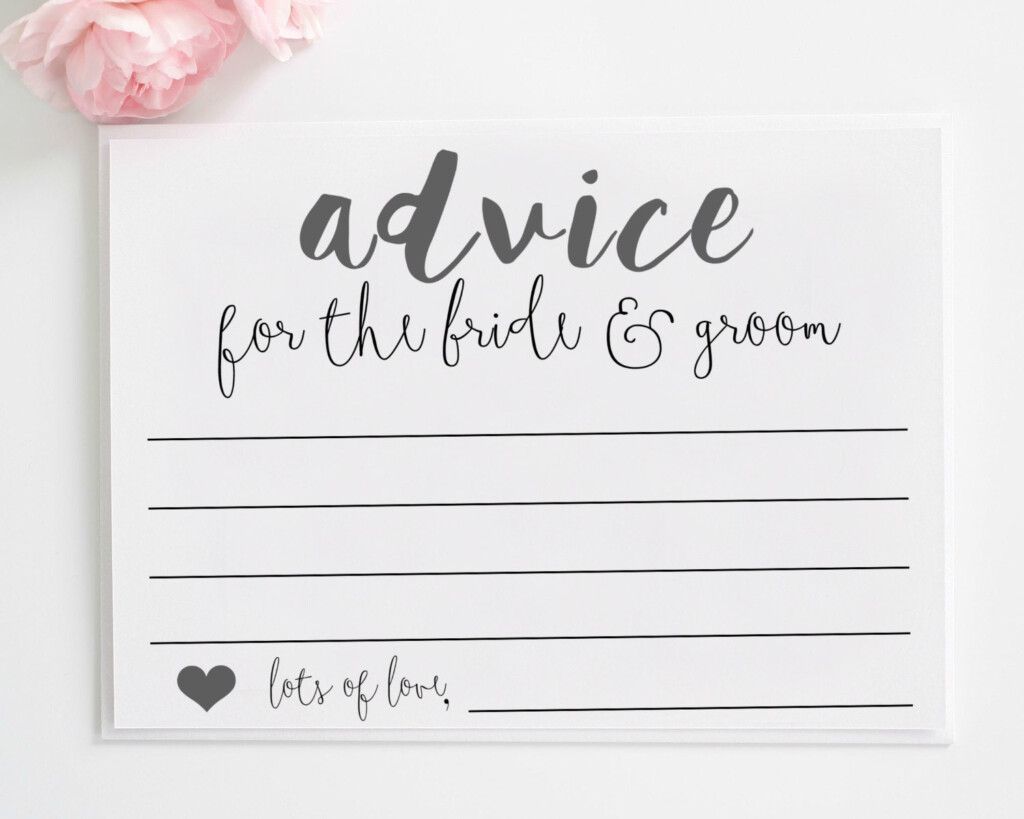 Wedding Advice Cards Printable Advice For The By CKweddingcrafts