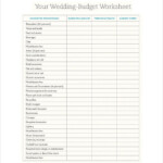 Wedding Budget Template 16 Free Word Excel PDF Documents Download