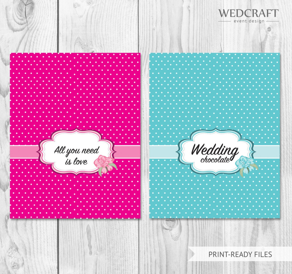 Wedding Candy Bar Wrapper Template Downloadable Candy