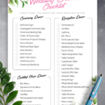 Wedding Checklist Pdf FREE DOWNLOAD Aashe