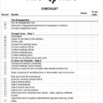 Wedding Checklist Template 22 Free Excel Documents Download Free