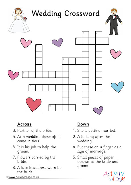 Wedding Crossword