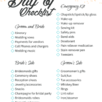 Wedding Day Of Checklist Wedding Day Checklist Destination Wedding