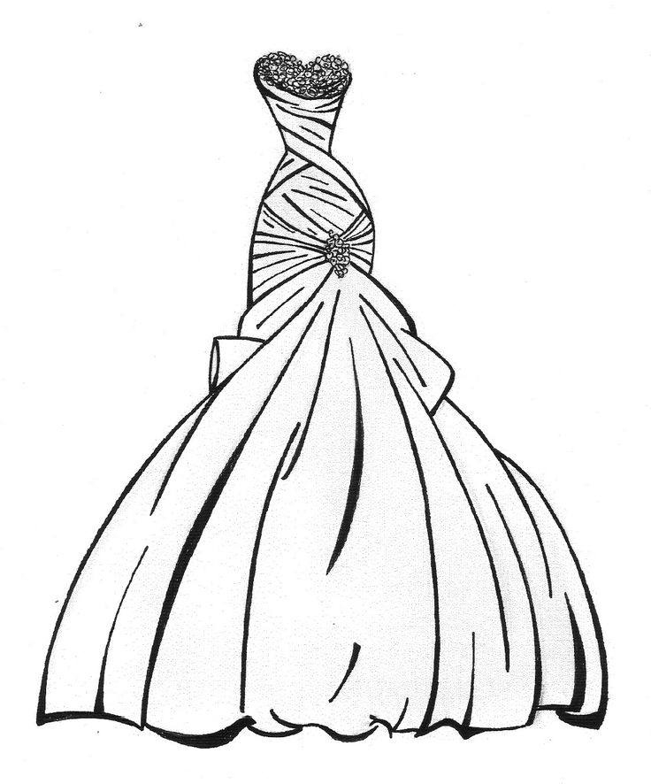 Wedding Dress Coloring Pages 2019 Educative Printable Wedding Dress 