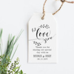 Wedding Favor Tag Template Addictionary