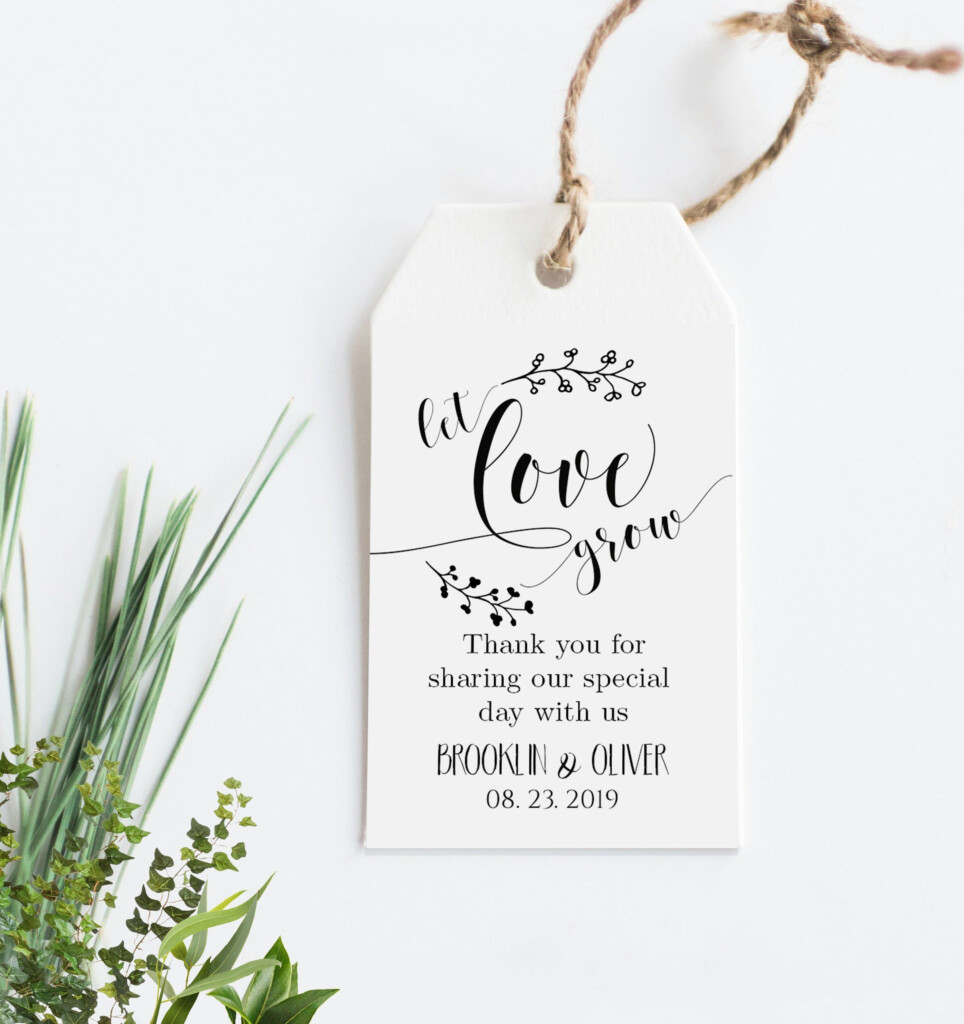 Wedding Favor Tag Template Addictionary