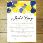 Wedding Invitation Template Beautiful Lights Navy Blue And Yellow