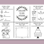 Wedding Kids Activity Pack Wedding Colouring Book Printable Etsy