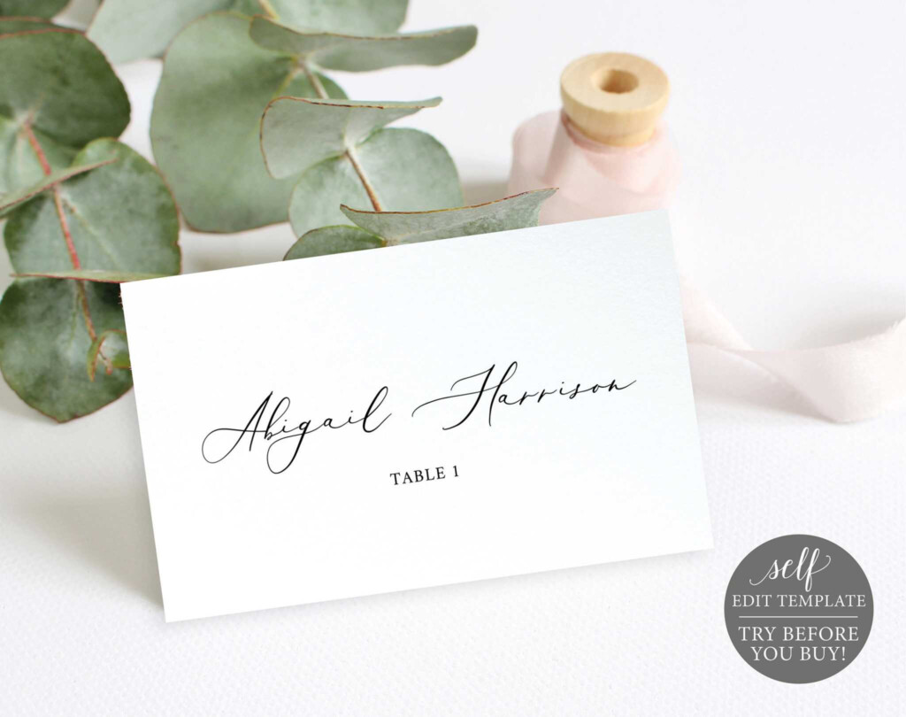 Wedding Place Cards Template 100 Editable Wedding Seating Within 