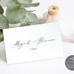 Wedding Place Cards Template 100 Editable Wedding Seating Within