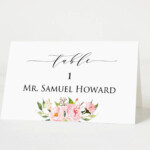 Wedding Place Cards Template Printable Head Table Card Pertaining To