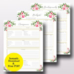 Wedding Planner Printable Wedding Planning Pages Do It Etsy Wedding