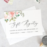 Wedding Registry Card Template TRY BEFORE You BUY Blush Etsy