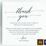 Wedding Thank You Card Thank You Printable Wedding Table 355768