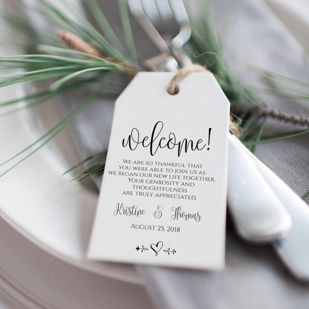 Wedding Welcome Bag Tag Welcome Tag Wedding Template Etsy Wedding 