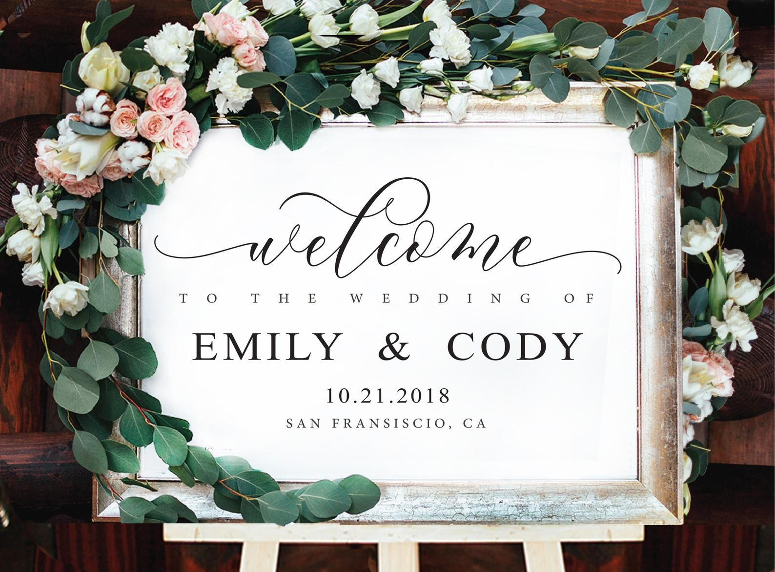 Wedding Welcome Sign Template Wedding Welcome Sign Printable Etsy In