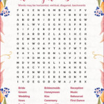 Wedding Word Search Fall Bridal Shower Game Falling In Love Fall