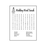 Wedding Word Search Printable Bridal Shower Game Wedding