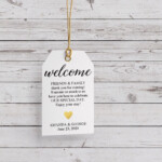 Welcome Tag Wedding Welcome Tag Template Wedding Welcome Bag Etsy