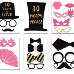 10th Wedding Anniversary Photo Booth Prop ANNIVERSARY PROPS Party